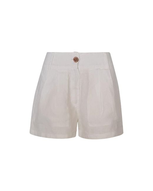 Haris Cotton Gray Linen Shotrs