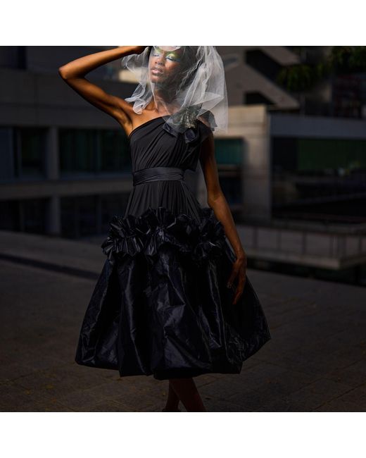 Miro Misljen Black One Shoulder Dress