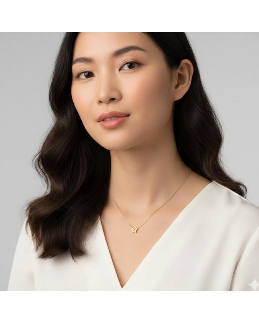 BLOOMTINE | Earth Angel HQ Metallic Enchanting Flutterfly Vermeil Butterfly Necklace