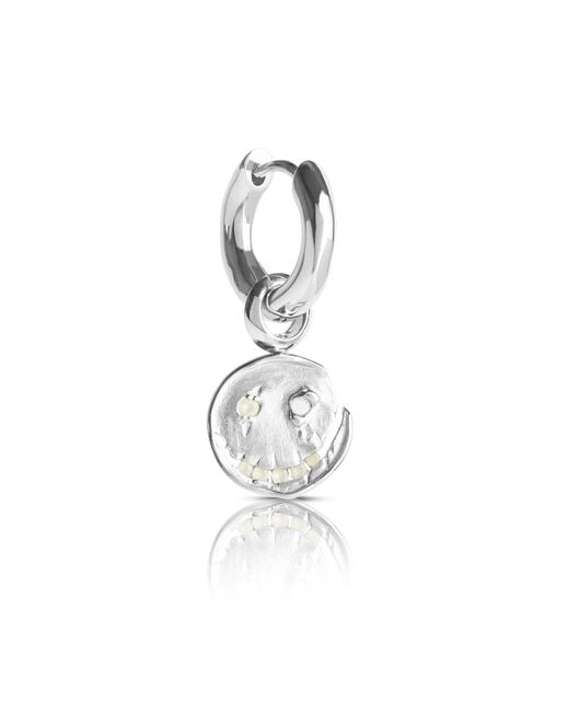 Kasun Metallic Smile Hoop Earrings – June – Moon Stoone