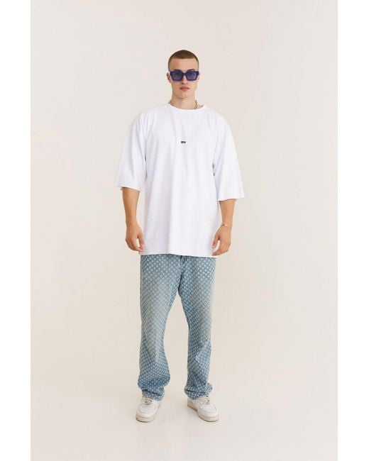mysimplicated White Oversized T-Shirt With Clown Design for men