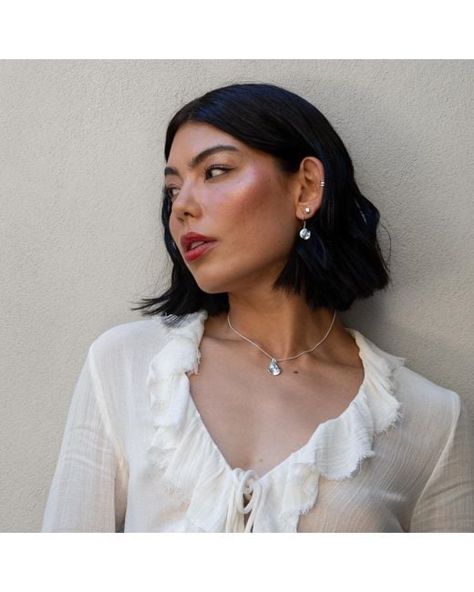 Dower & Hall White Double Concave Nomad Ear Cuff