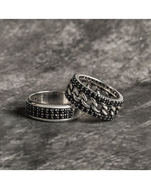 The Jewelz White Nexus Curb Band Ring for men