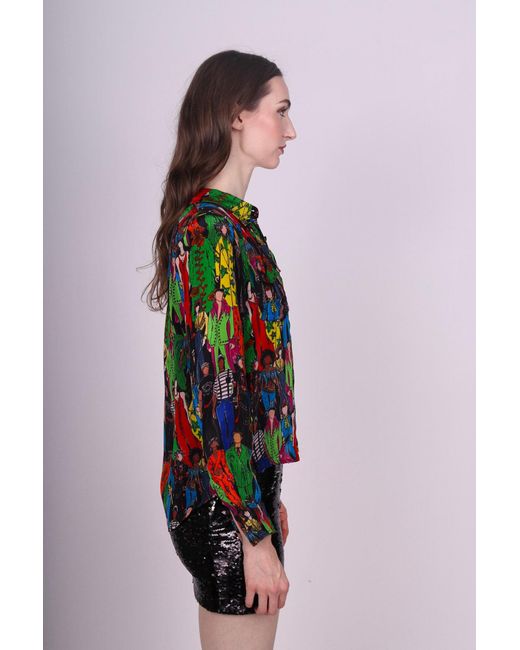 Any Old Iron Multicolor Heroes Printed Button Down Shirt