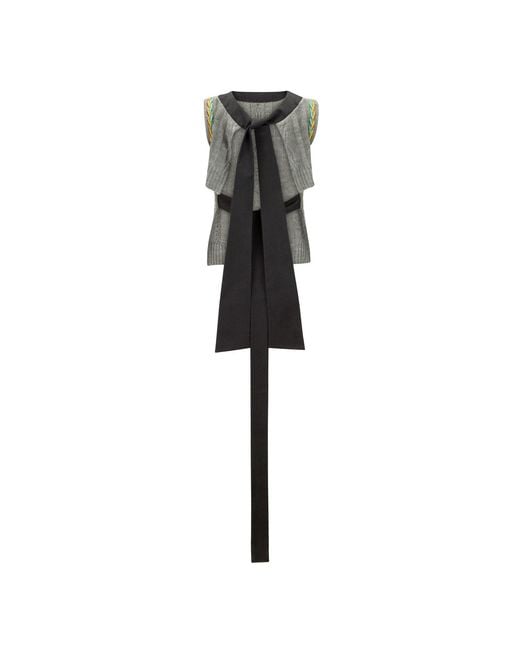 Boutique Kaotique Gray Bug Wool Cut Out Top