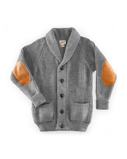 &SONS Trading Co Gray Pioneer British Wool Cardigan 2 for men