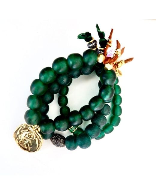 Persia Dona Jewelry Green Vintage Glass Magic Bracelet