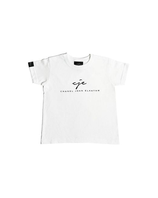 Chanel Joan Elkayam White Cje Brand Logo T-Shirt
