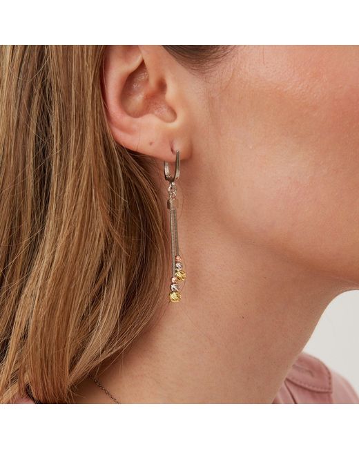 Spero London Metallic Dorissa Sterling Drop Earring Multicolour Beads