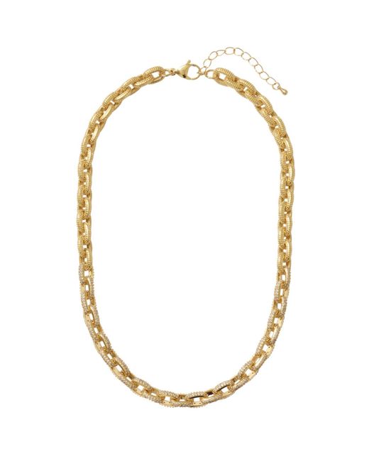 Alexie of Athens Metallic Pavé Link Chain Necklace