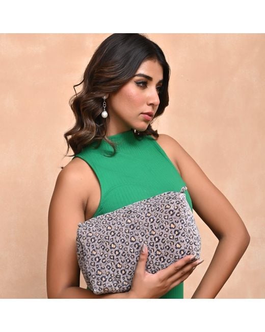 Conscious Yoga Collective Gray The Velvet Leopard Three Piece Travel Set