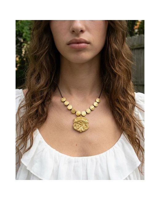By Virgo Metallic Elysian Eye Necklace