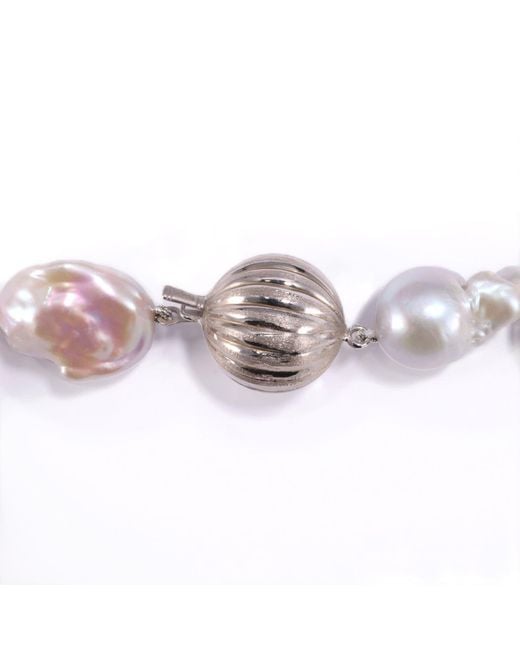 Mineralgems•Studio Metallic Baroque Pearl Necklace
