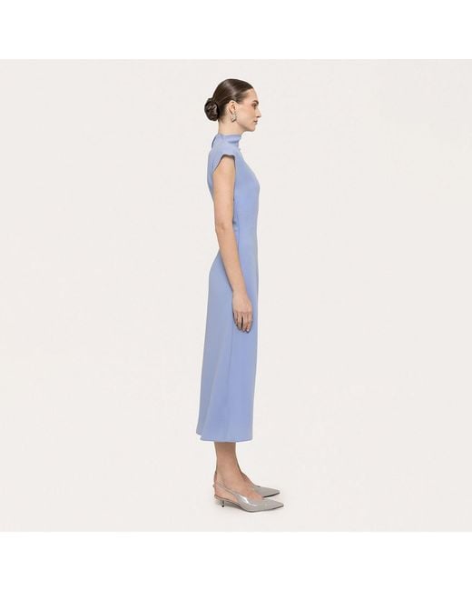 Nissa Blue A-Line Crepe Dress Baby