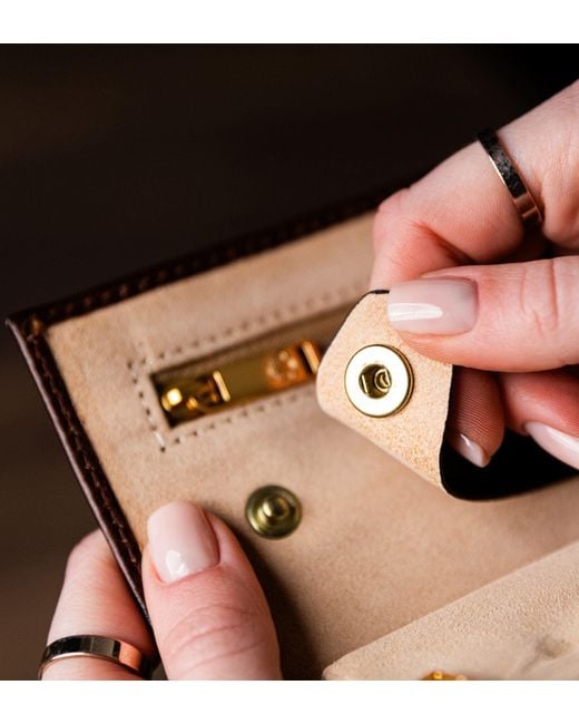 Time Resistance Brown Leather Jewelry Case