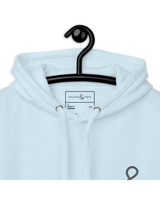 Anchor and Crew Blue Sky Mountain Pine Slow Sundays Running Club Cotton Blend Hoodie for men