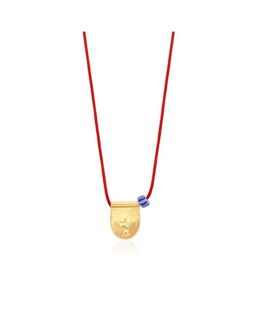 The Pheia Metallic String Necklace With Charm