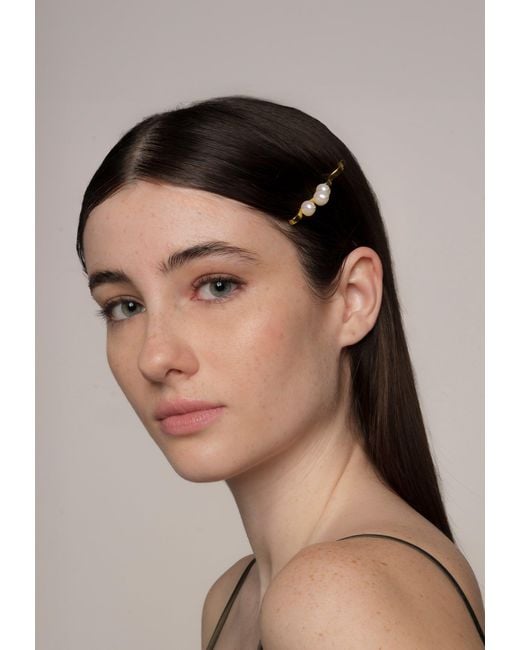 Lavani Jewels Metallic Rhea Pearl Hairpin