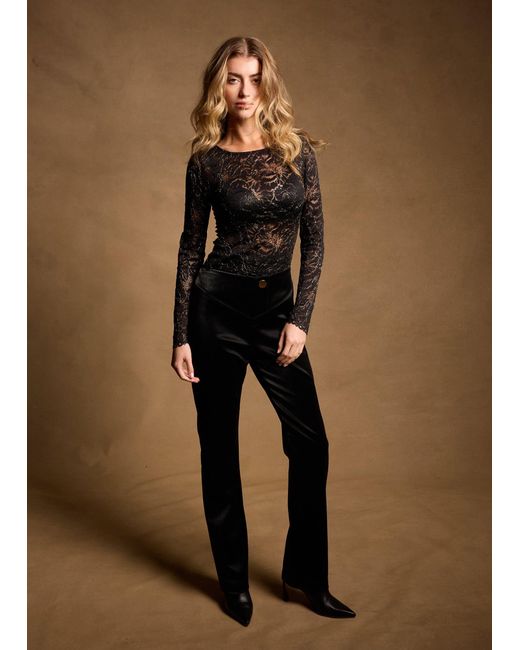 Zetaye Black Verona Lace Top