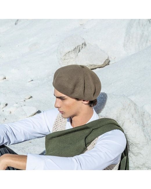DORIA 1905 Gray Basque Wool Felt Cap