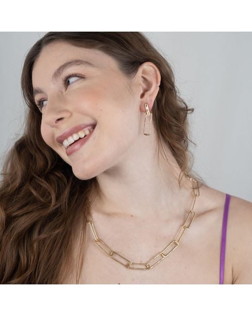 Rare Matters Jewelry Metallic Streamline Chain Necklace