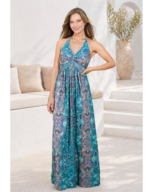 Chic by Lirette Blue Halter Dress Quetzal