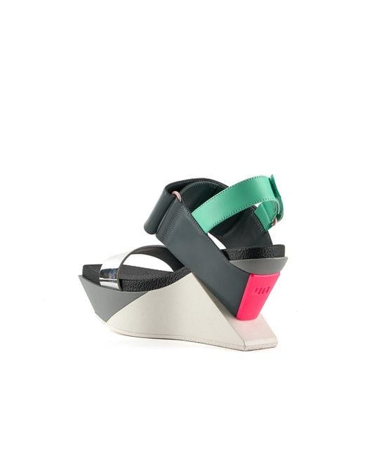 United Nude Green Delta Wedge Sandal