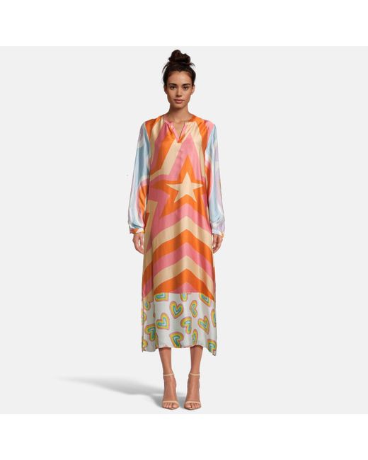Soul Kathrine Orange Long Sleeve Maxi Dress Fancy Five