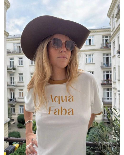 The New Orchard White Vegan T-Shirt Aquafaba