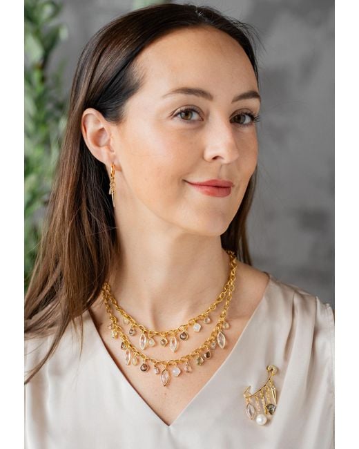 Loni Paul Jewelry Metallic Charmed Brooch