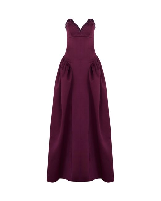 Tuba Ergin Purple Neutrals Randa Maxi Dress