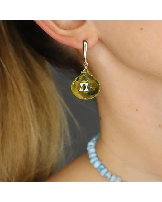 Mineralgems•Studio Yellow Citrine Quartz Drop Earrings