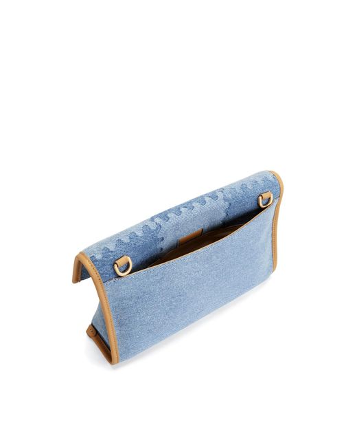 Orange Cube Blue Square Stitch Messenger Bag