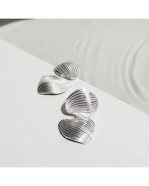 Joidart White Double-Plated Earrings Onaria