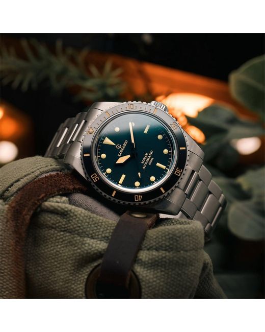 Lonard Watches Metallic Sonar Stainless Steel Oyster Bracelet Diver Watch for men