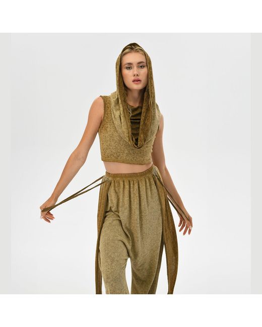 Zhenabia Green Suhan Harem Pants Desert Sand