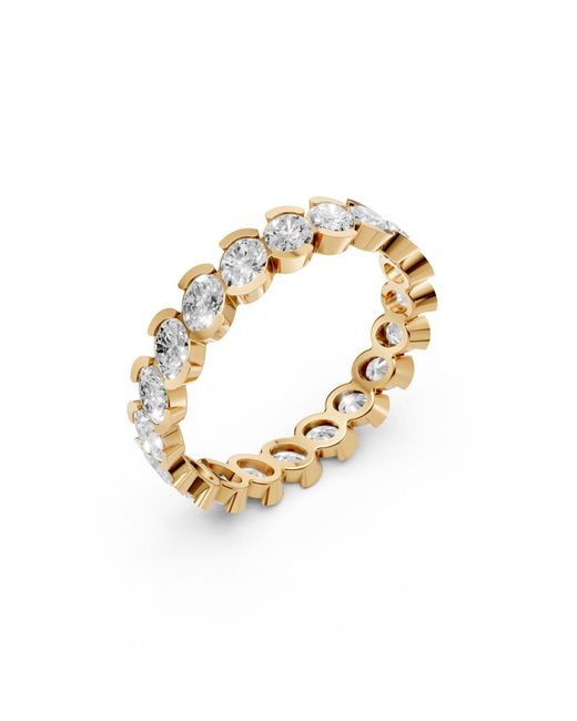 Aya Fine Jewelry Metallic Full Eternity Oval Lab Diamond Wedding Band