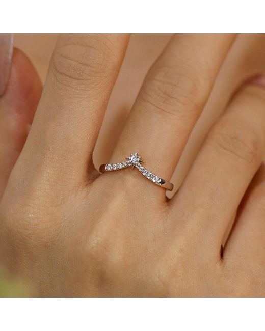 Azura Jewelry New York White North Star Topaz Ring Vermeil