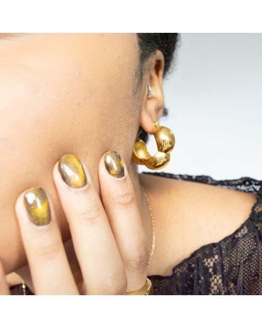 Superdivajewellery Metallic Hoop Bubble Earrings