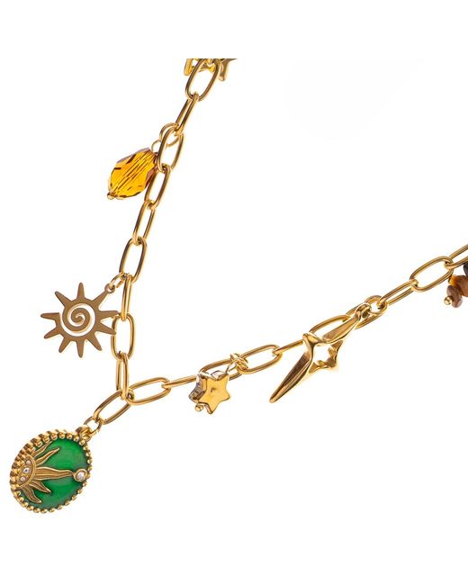 Ebru Jewelry Metallic Cosmic Energy Charm Necklace