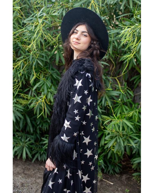 Jennafer Grace Black Penny Deluxe Starina Faux Fur Coat