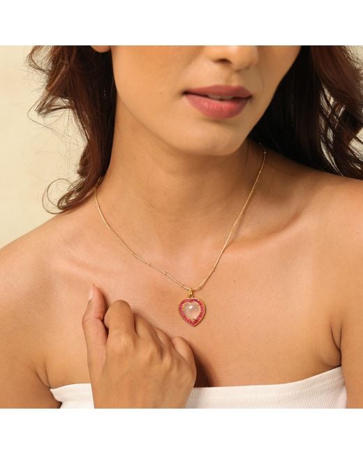 GEM BAZAAR Metallic The Love Heart Pendant