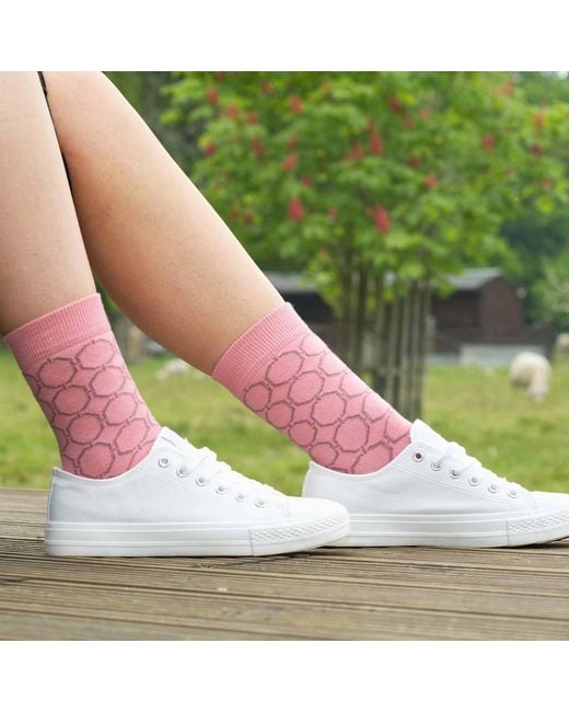 Peper Harow - Made in England Pink Leaf & Beehive Socks Bundle