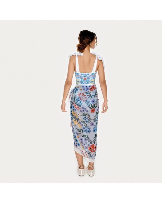 Jessie Zhao New York Blue Beach Sarong Wrap