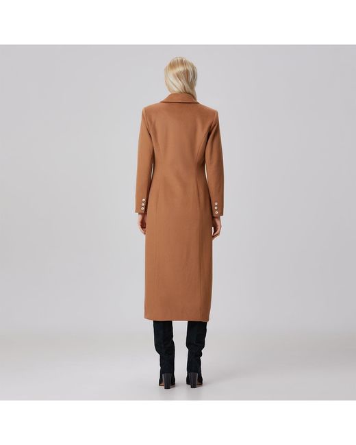 Smart and Joy Brown Long Tailor Woolen Coat