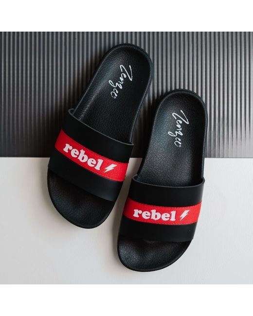 Zenzee Black Rebel Rebel Slide Sandals