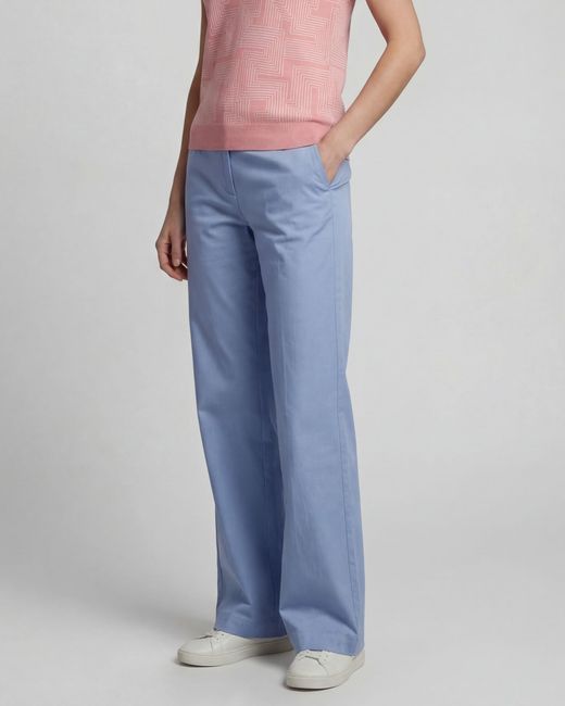 Lords of Harlech Blue Pheobe Wide-Leg Pant