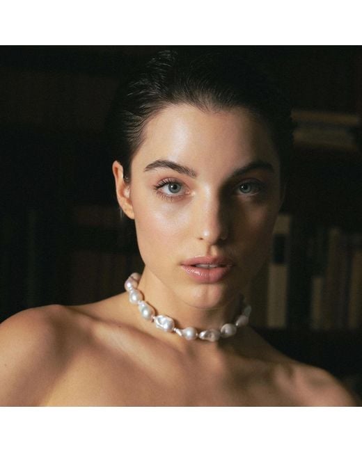 EVA REMENYI Metallic Baroque Pearl Choker