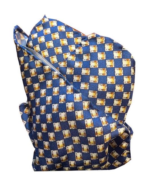 Lazyjack Press Blue Whiskey Business Pocket Square for men