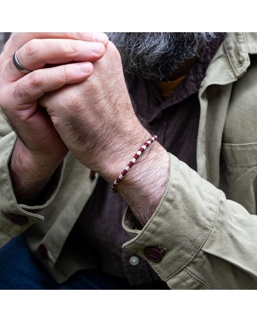 Harbour Uk Purple Yule Viking Rope Bracelet for men